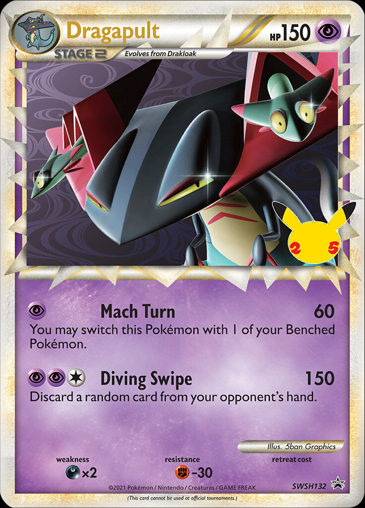 Dragapult (SWSH132) (Celebrations) [Sword & Shield: Black Star Promos] | Jomio and Rueliete's Cards and Comics