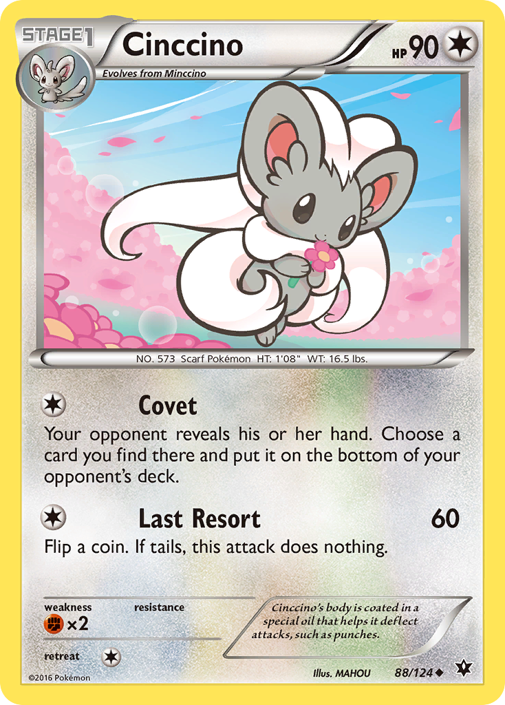 Cinccino (88/124) [XY: Fates Collide] | Jomio and Rueliete's Cards and Comics