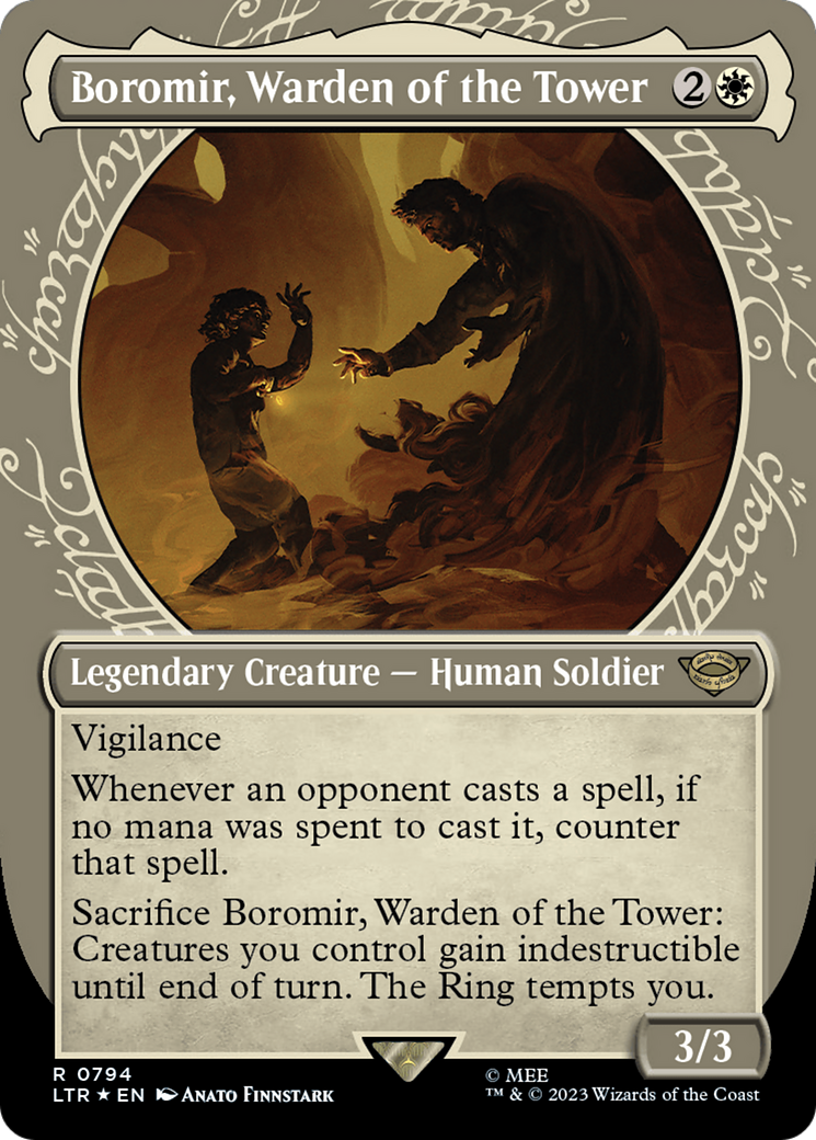 Boromir, Warden of the Tower (Showcase) (Surge Foil) [The Lord of the Rings: Tales of Middle-Earth] | Jomio and Rueliete's Cards and Comics