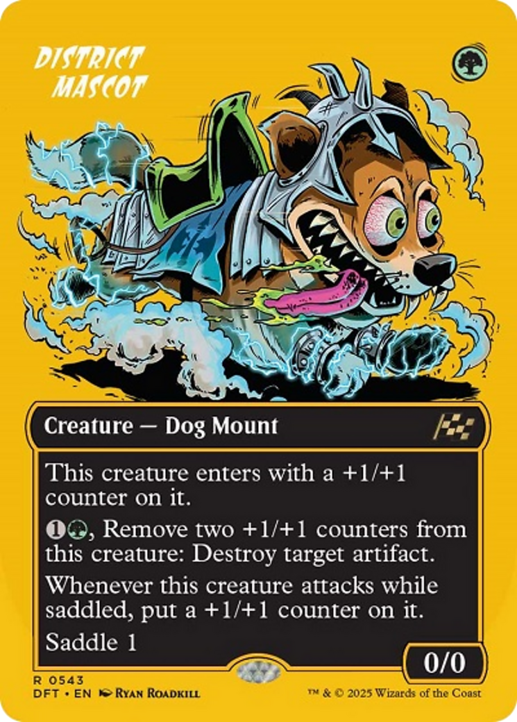 District Mascot (Borderless) (First-Place Foil) [Aetherdrift] | Jomio and Rueliete's Cards and Comics