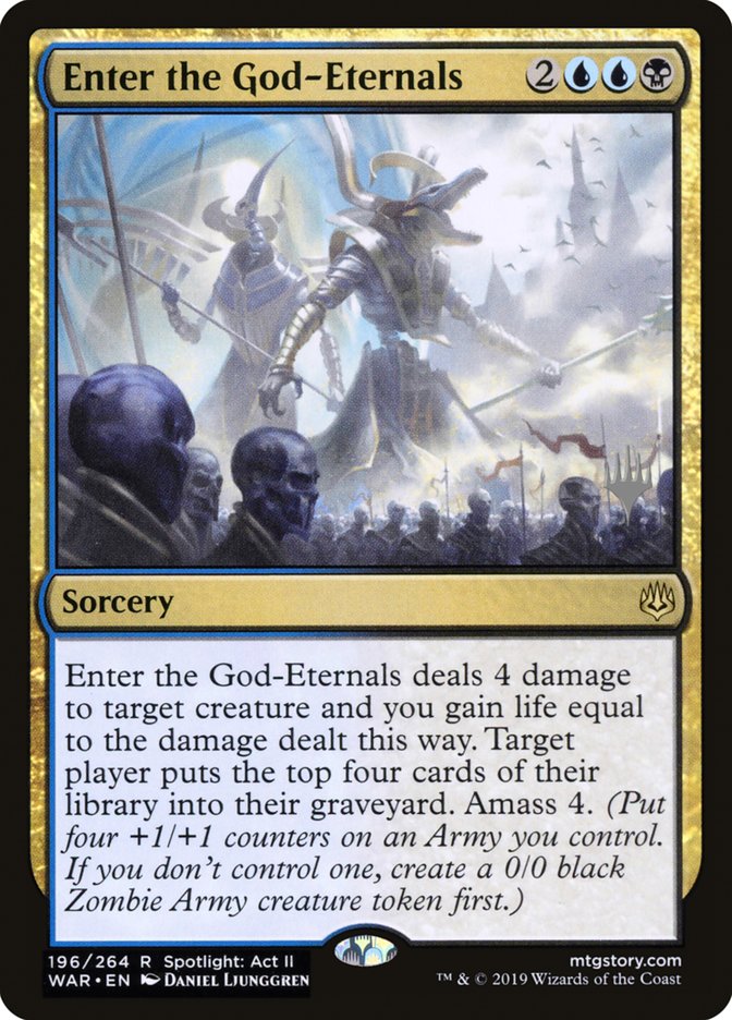 Enter the God-Eternals (Promo Pack) [War of the Spark Promos] | Jomio and Rueliete's Cards and Comics