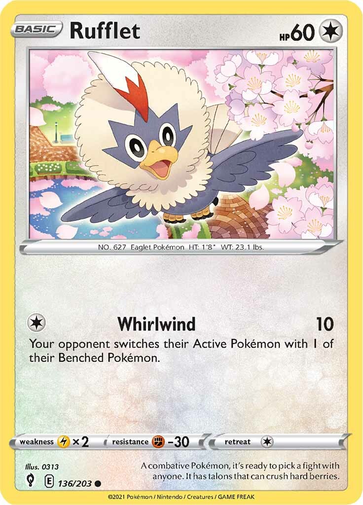 Rufflet (136/203) [Sword & Shield: Evolving Skies] | Jomio and Rueliete's Cards and Comics