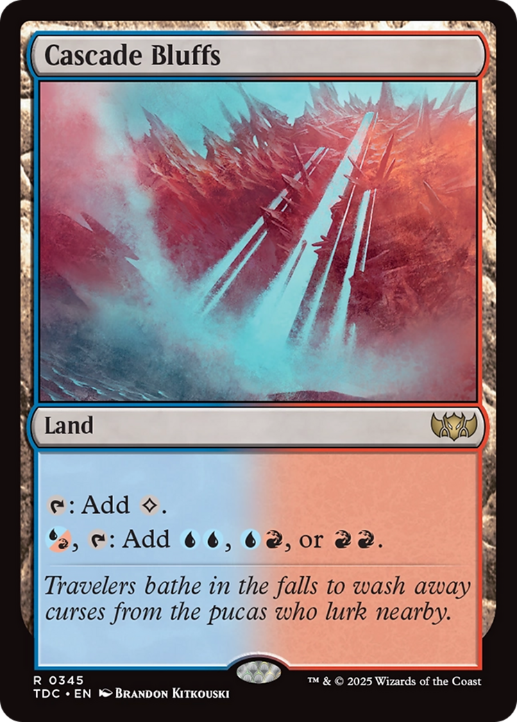 Cascade Bluffs [Tarkir: Dragonstorm Commander] | Jomio and Rueliete's Cards and Comics