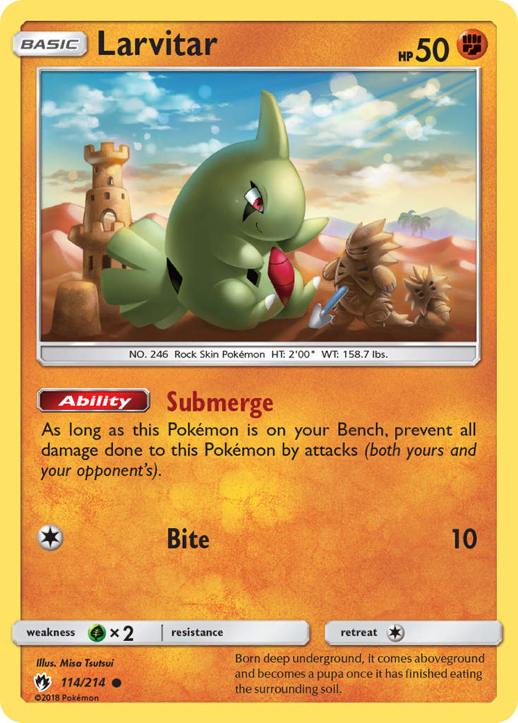 Larvitar (114/214) [Sun & Moon: Lost Thunder] | Jomio and Rueliete's Cards and Comics
