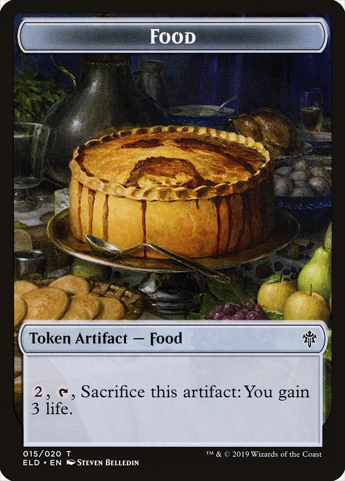 Human Cleric // Food (15) Double-Sided Token [Throne of Eldraine Tokens] | Jomio and Rueliete's Cards and Comics