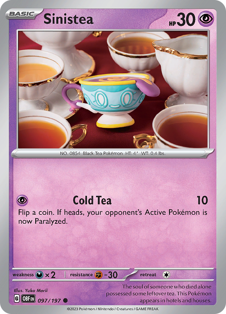 Sinistea (097/197) [Scarlet & Violet: Obsidian Flames] | Jomio and Rueliete's Cards and Comics