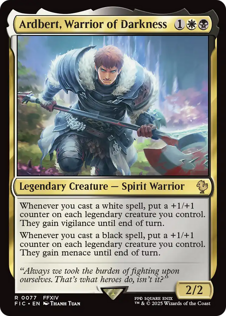 Ardbert, Warrior of Darkness [FINAL FANTASY Commander] | Jomio and Rueliete's Cards and Comics