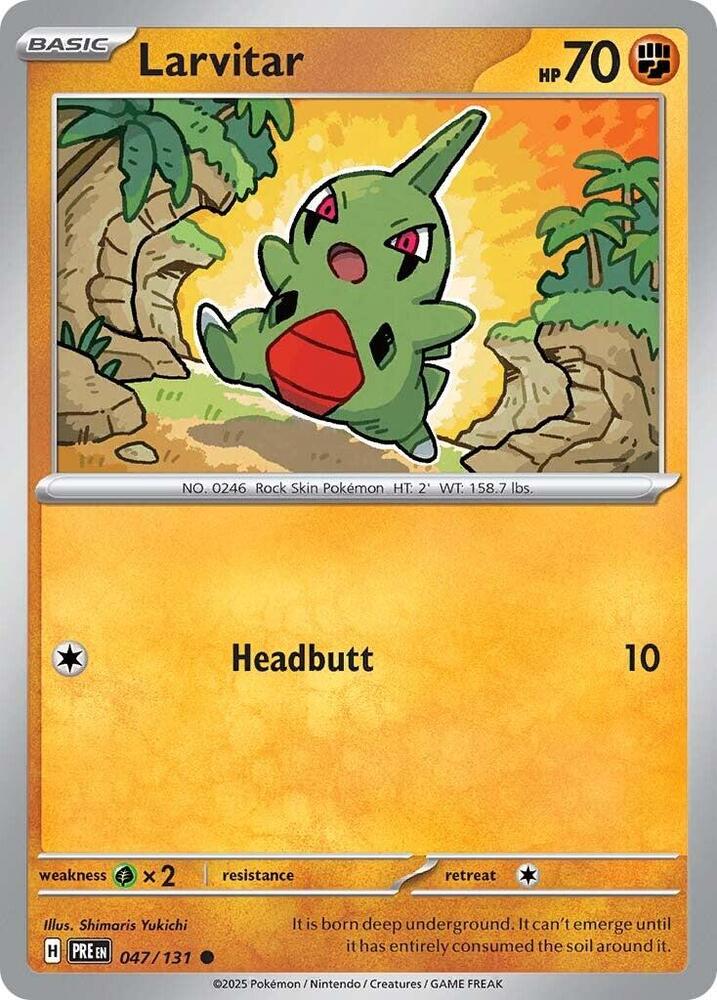 Larvitar (047/131) [Scarlet & Violet: Prismatic Evolutions] | Jomio and Rueliete's Cards and Comics