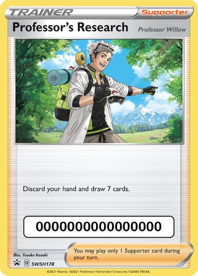 Professor's Research (SWSH178) (Pokemon Go Code) [Sword & Shield: Black Star Promos] | Jomio and Rueliete's Cards and Comics
