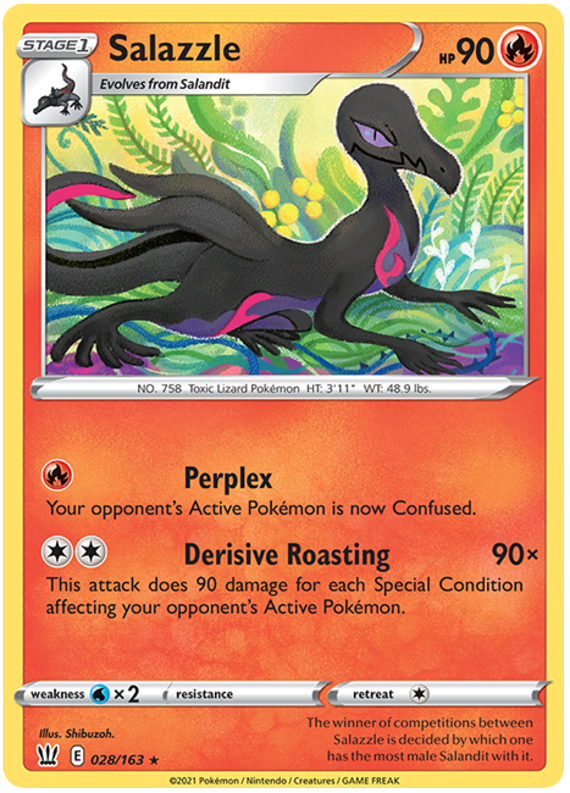 Salazzle (028/163) [Sword & Shield: Battle Styles] | Jomio and Rueliete's Cards and Comics
