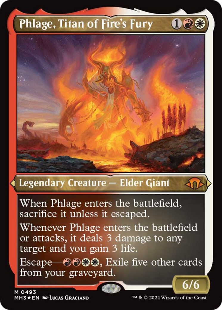 Phlage, Titan of Fire's Fury (Foil Etched) [Modern Horizons 3] | Jomio and Rueliete's Cards and Comics