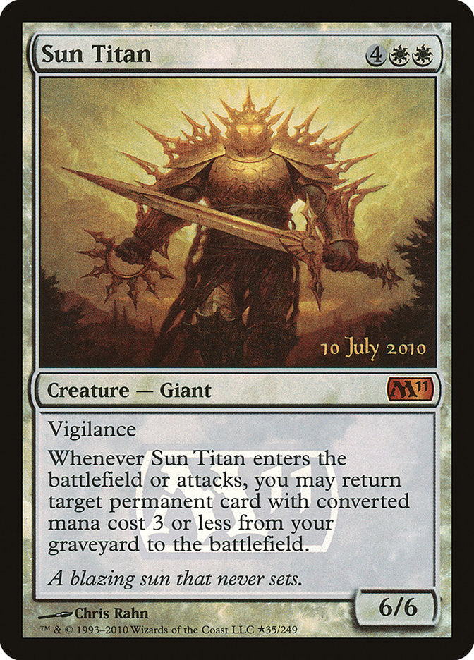 Sun Titan [Magic 2011 Prerelease Promos] | Jomio and Rueliete's Cards and Comics