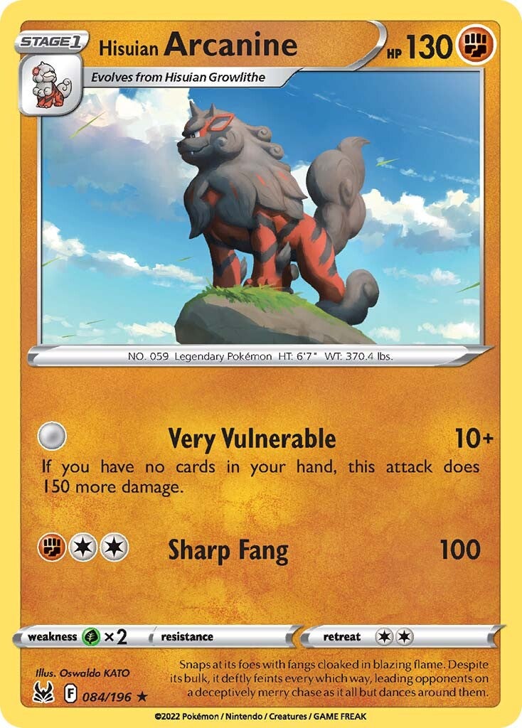 Hisuian Arcanine (084/196) [Sword & Shield: Lost Origin] | Jomio and Rueliete's Cards and Comics
