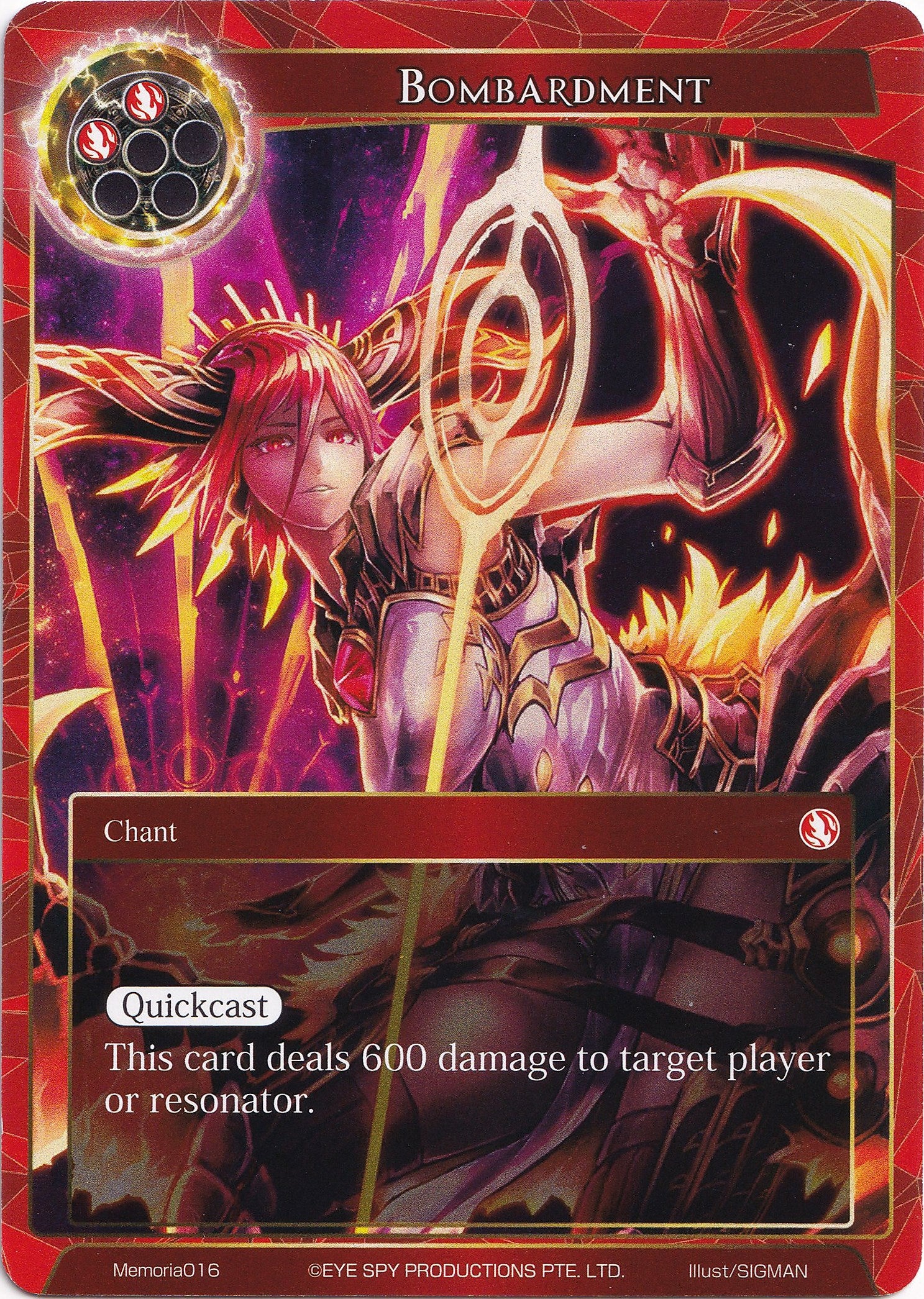 Bombardment (Memoria016) [Alice Origin Memoria Cards] | Jomio and Rueliete's Cards and Comics