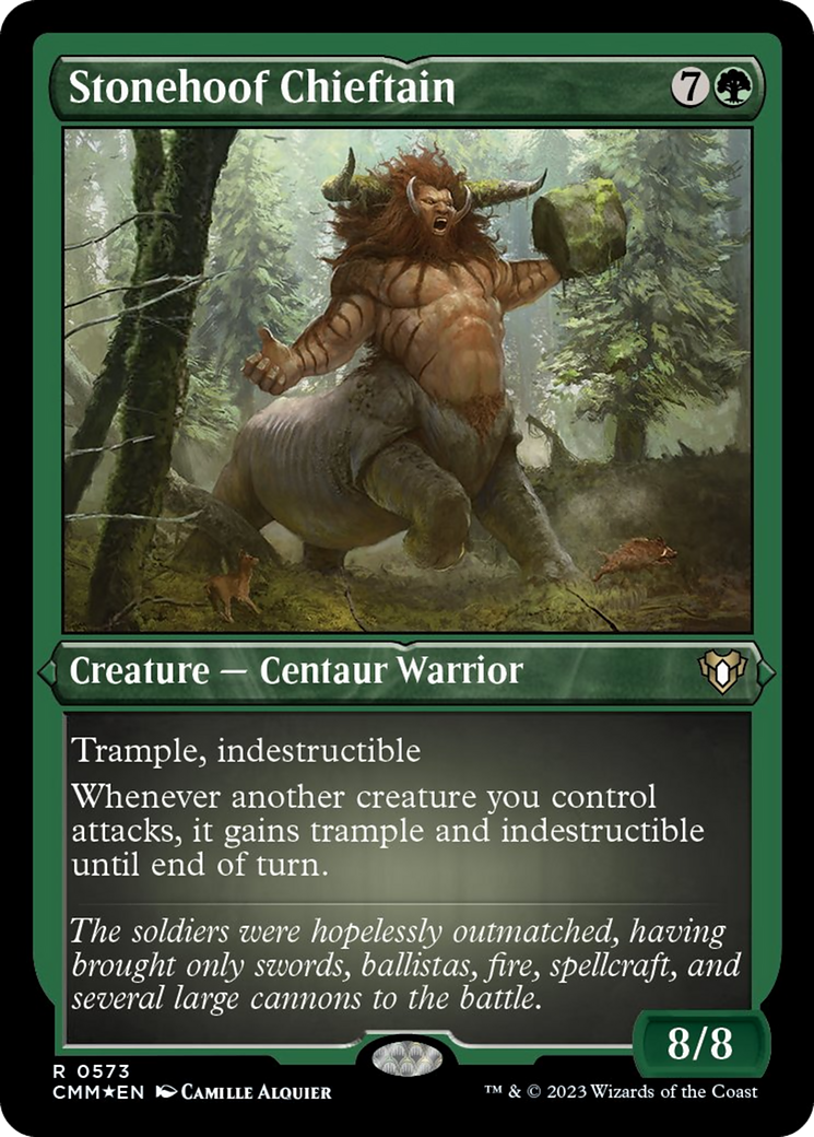 Stonehoof Chieftain (Foil Etched) [Commander Masters] | Jomio and Rueliete's Cards and Comics