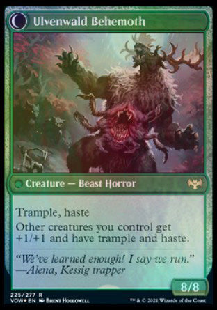 Ulvenwald Oddity // Ulvenwald Behemoth [Innistrad: Crimson Vow Prerelease Promos] | Jomio and Rueliete's Cards and Comics