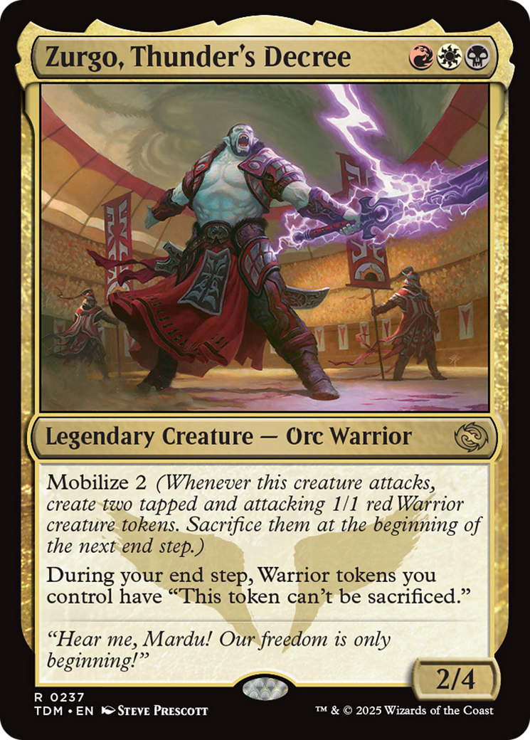 Zurgo, Thunder's Decree [Tarkir: Dragonstorm] | Jomio and Rueliete's Cards and Comics