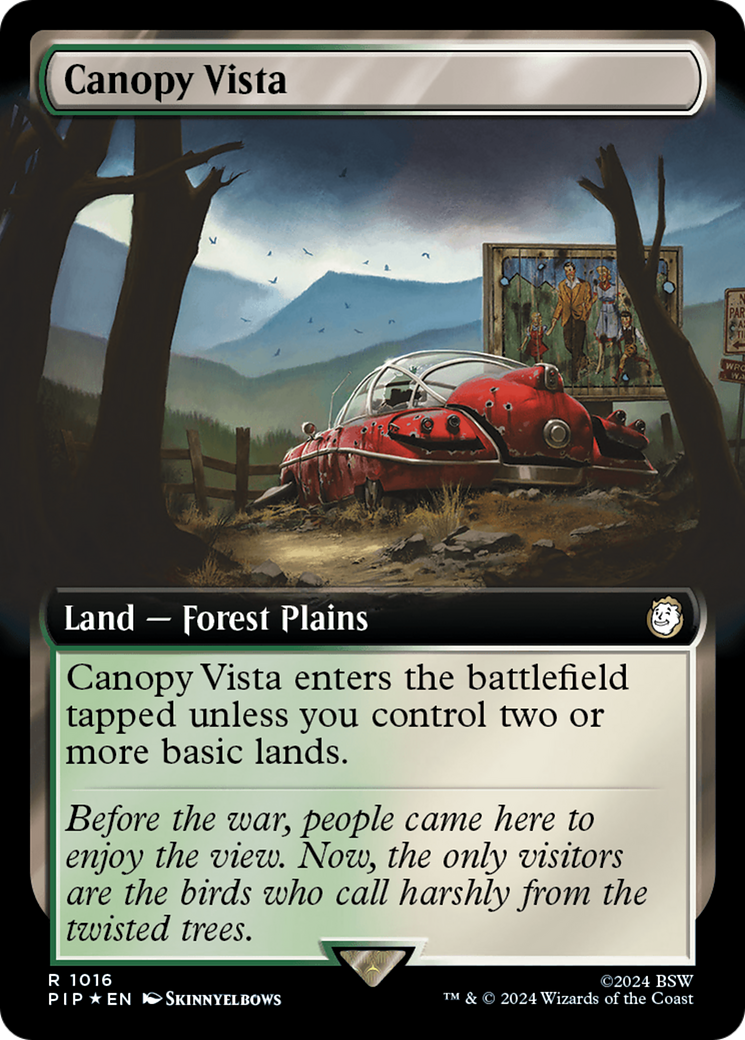Canopy Vista (Extended Art) (Surge Foil) [Fallout] | Jomio and Rueliete's Cards and Comics