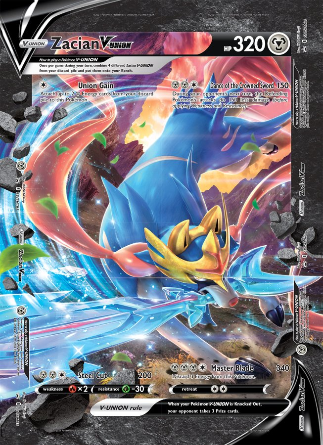 Zacian V-Union (Jumbo Card) [Sword & Shield: Black Star Promos] | Jomio and Rueliete's Cards and Comics