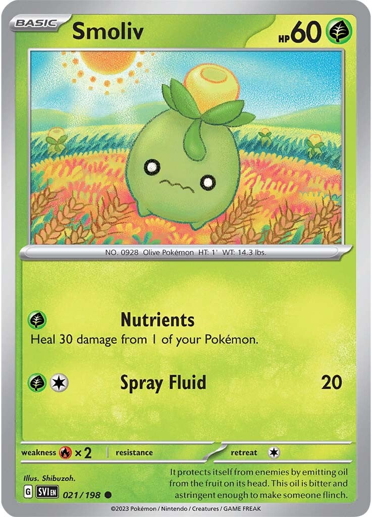Smoliv (021/198) [Scarlet & Violet: Base Set] | Jomio and Rueliete's Cards and Comics