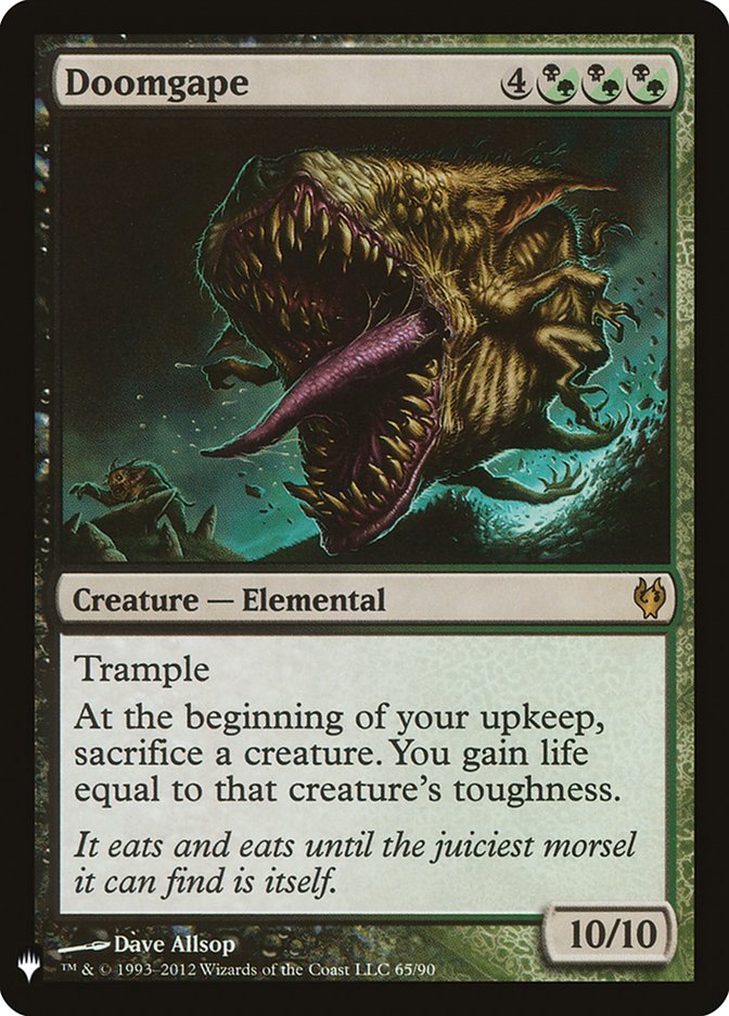 Doomgape [The List] | Jomio and Rueliete's Cards and Comics