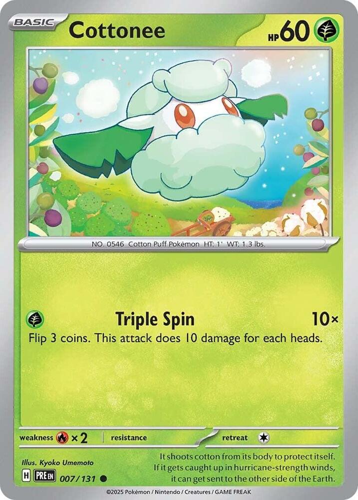 Cottonee (007/131) [Scarlet & Violet: Prismatic Evolutions] | Jomio and Rueliete's Cards and Comics