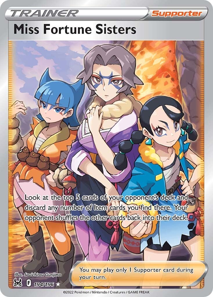 Miss Fortune Sisters (194/196) [Sword & Shield: Lost Origin] | Jomio and Rueliete's Cards and Comics