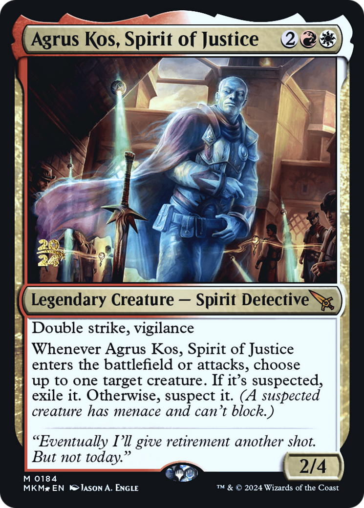 Agrus Kos, Spirit of Justice [Murders at Karlov Manor Prerelease Promos] | Jomio and Rueliete's Cards and Comics