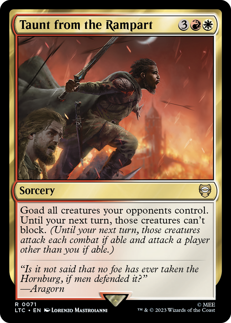 Taunt from the Rampart [The Lord of the Rings: Tales of Middle-Earth Commander] | Jomio and Rueliete's Cards and Comics