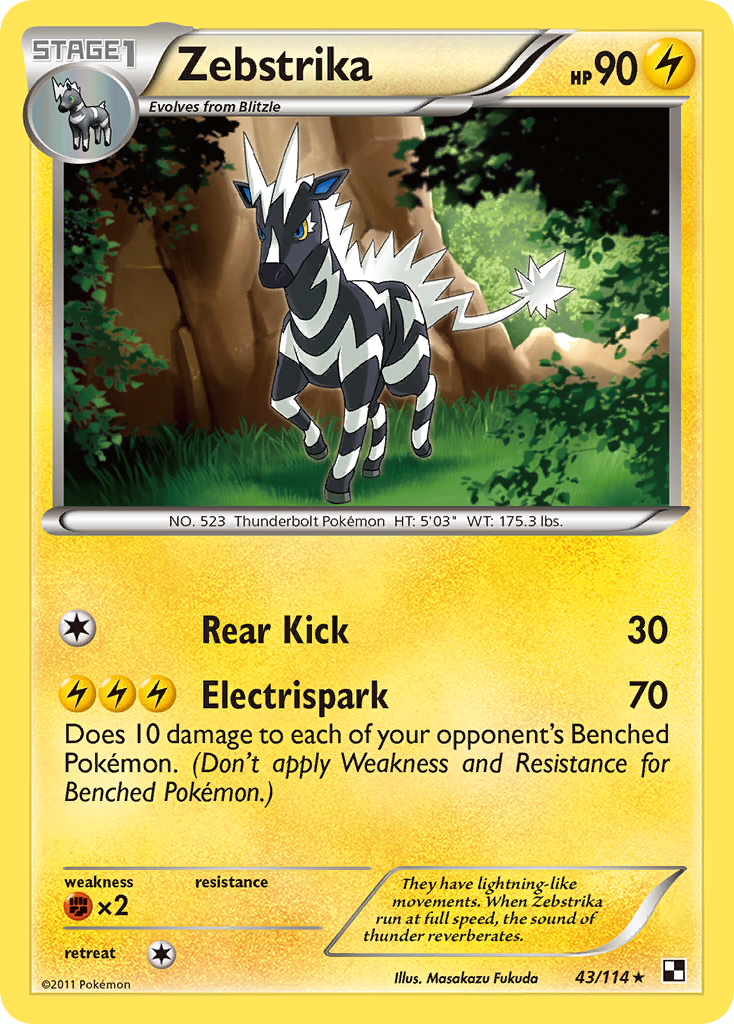 Zebstrika (43/114) [Black & White: Base Set] | Jomio and Rueliete's Cards and Comics