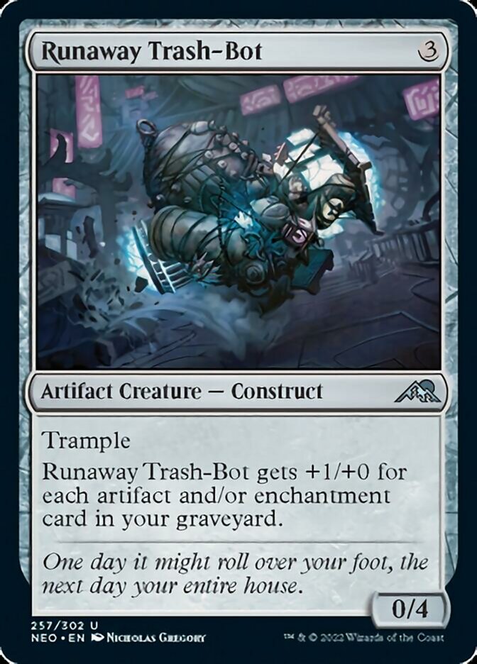 Runaway Trash-Bot [Kamigawa: Neon Dynasty] | Jomio and Rueliete's Cards and Comics