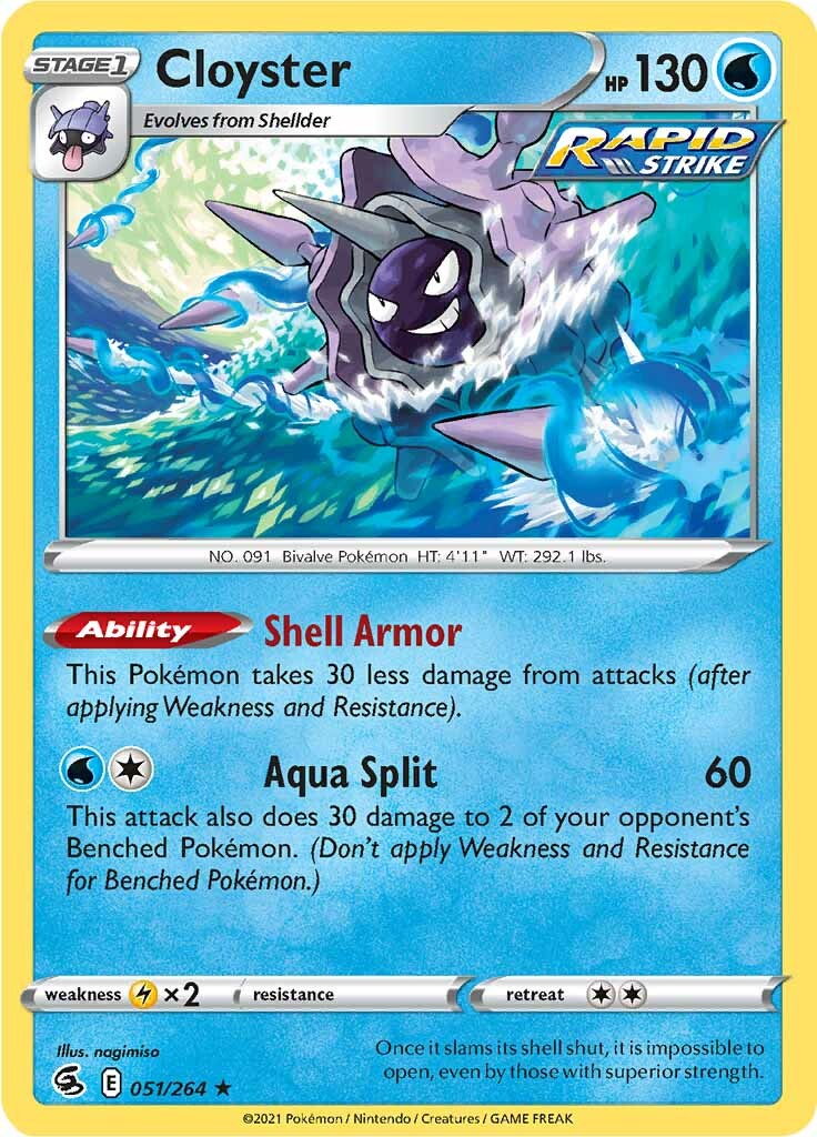 Cloyster (051/264) [Sword & Shield: Fusion Strike] | Jomio and Rueliete's Cards and Comics