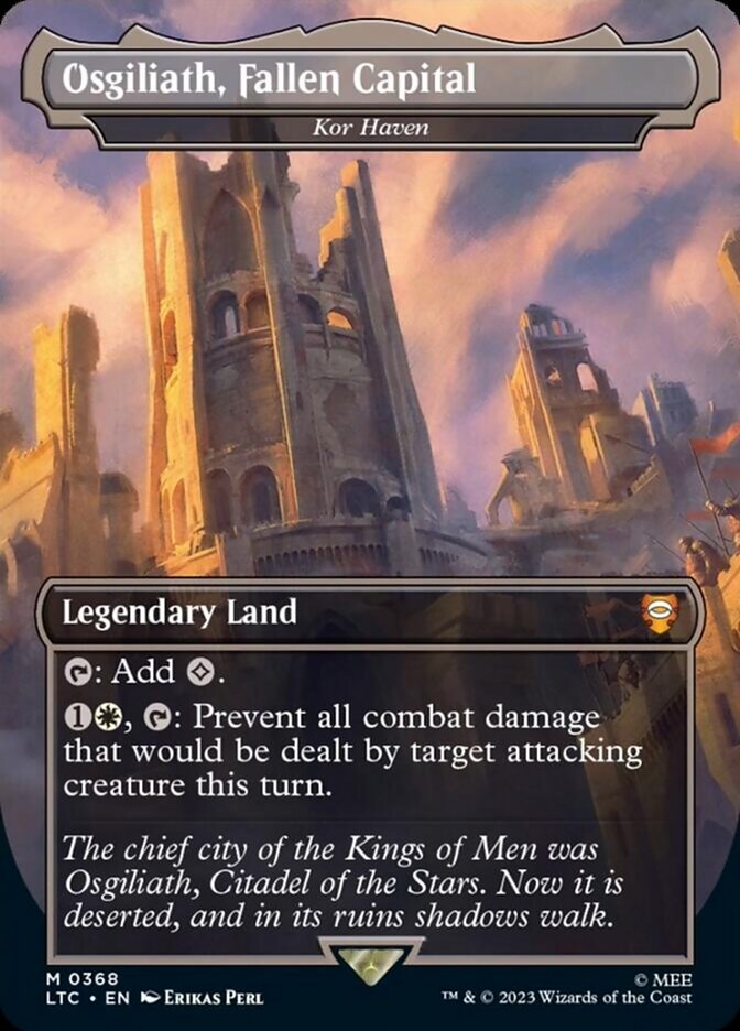 Osgiliath, Fallen Capital - Kor Haven (Borderless) [The Lord of the Rings: Tales of Middle-Earth Commander] | Jomio and Rueliete's Cards and Comics