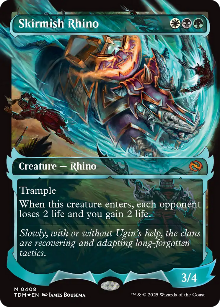Skirmish Rhino (0408) (Showcase) [Tarkir: Dragonstorm] | Jomio and Rueliete's Cards and Comics