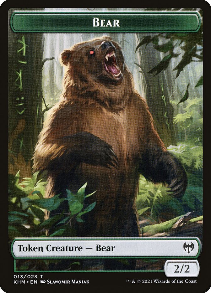 Treasure // Bear Double-Sided Token [Kaldheim Tokens] | Jomio and Rueliete's Cards and Comics