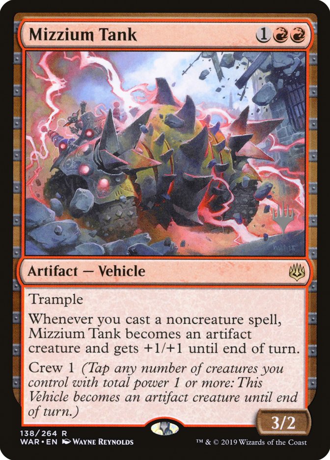 Mizzium Tank (Promo Pack) [War of the Spark Promos] | Jomio and Rueliete's Cards and Comics