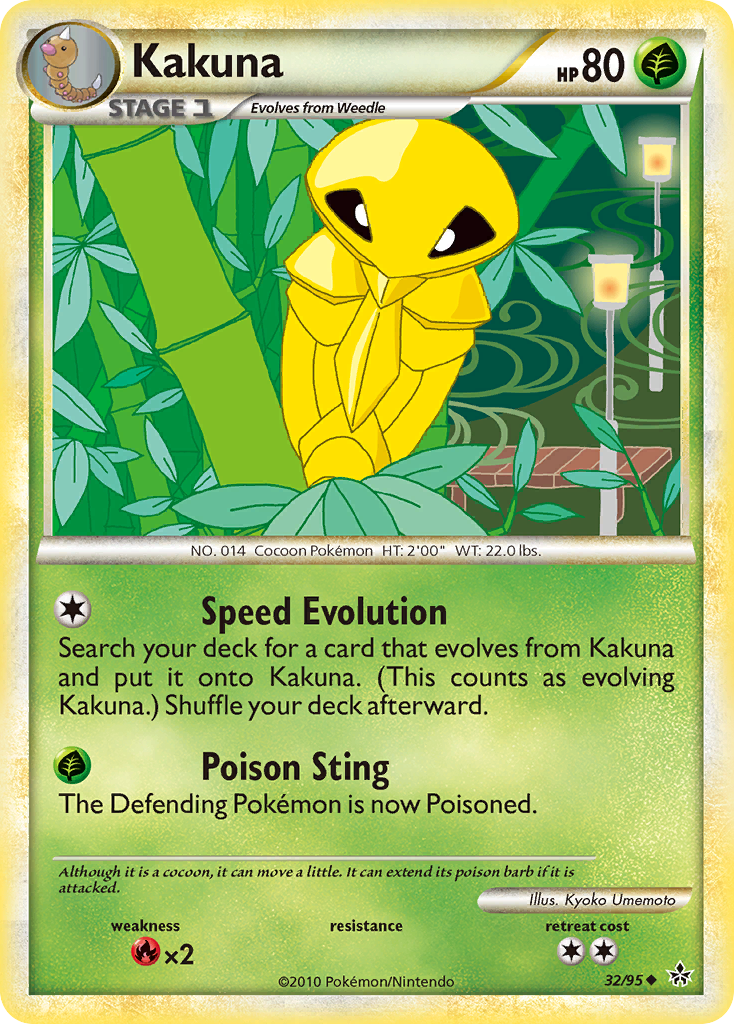 Kakuna (32/95) [HeartGold & SoulSilver: Unleashed] | Jomio and Rueliete's Cards and Comics