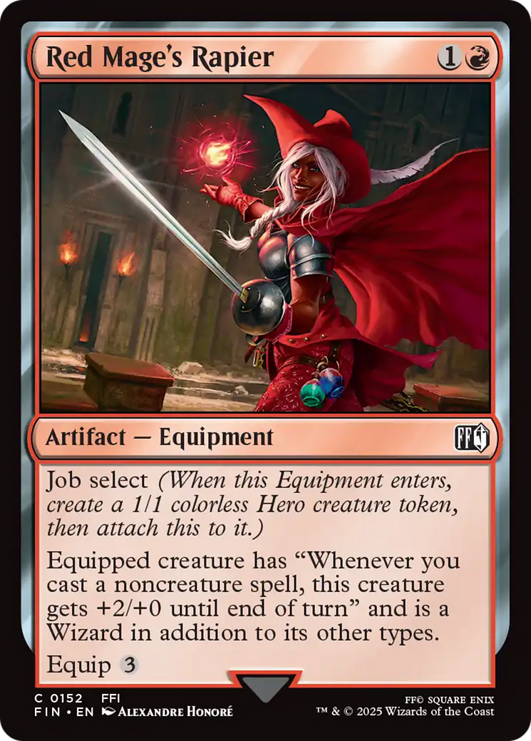 Red Mage's Rapier [FINAL FANTASY] | Jomio and Rueliete's Cards and Comics