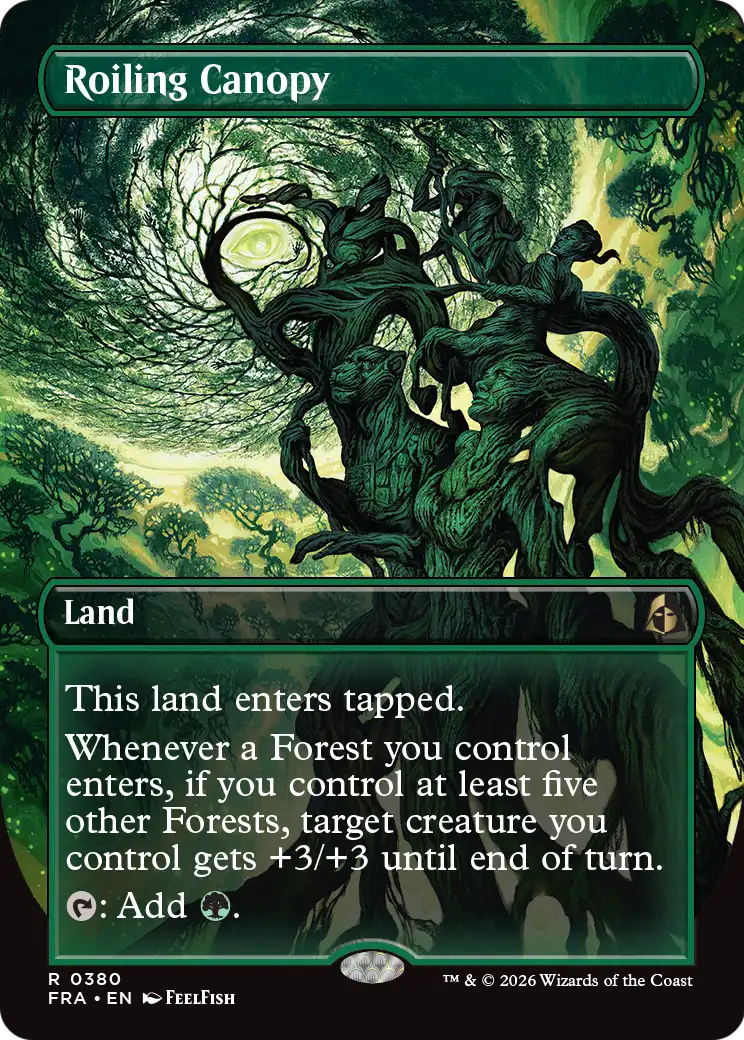 Roiling Canopy (Borderless) [Reality Fracture] | Jomio and Rueliete's Cards and Comics