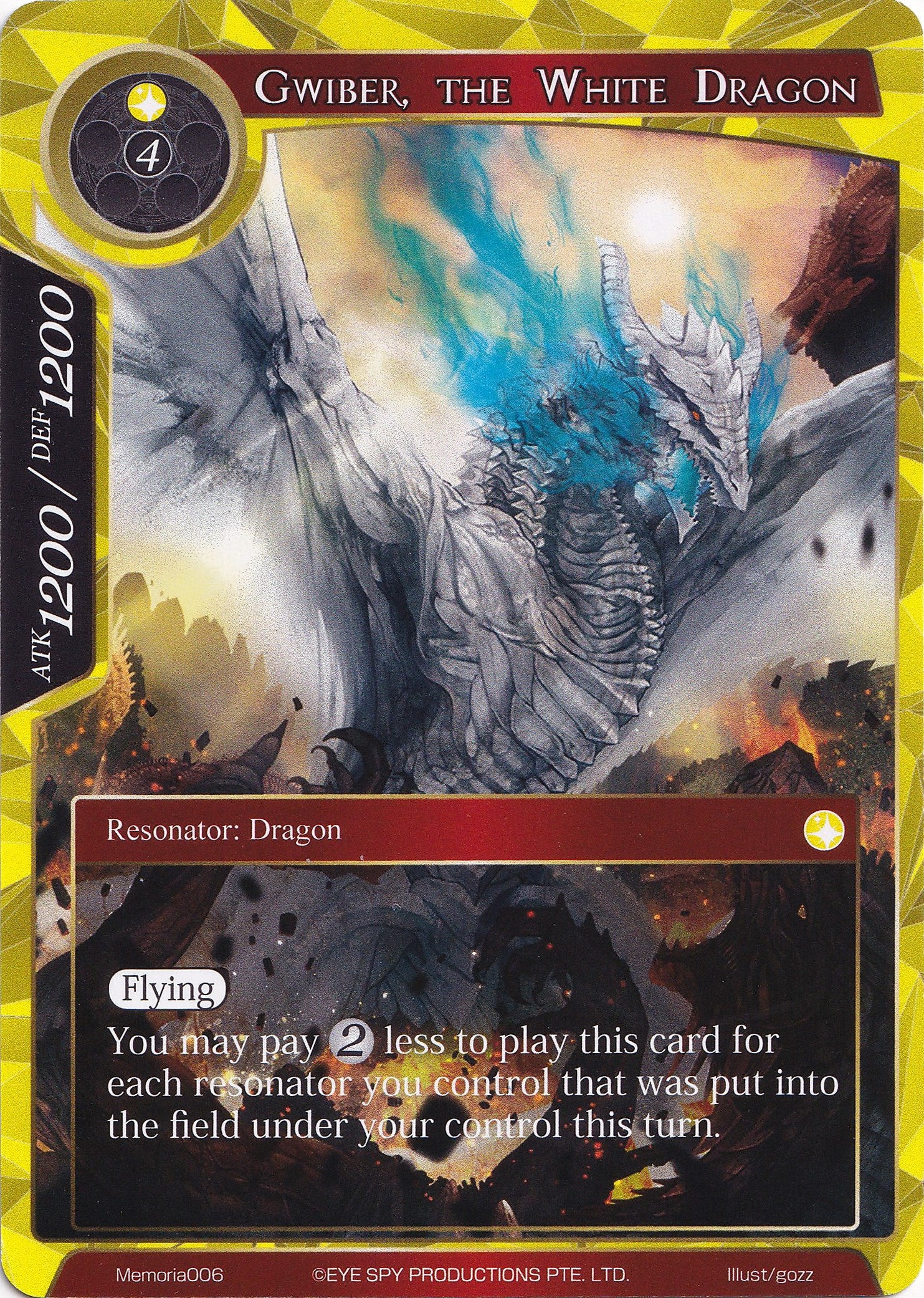 Gwiber, the White Dragon (Memoria006) [Alice Origin Memoria Cards] | Jomio and Rueliete's Cards and Comics