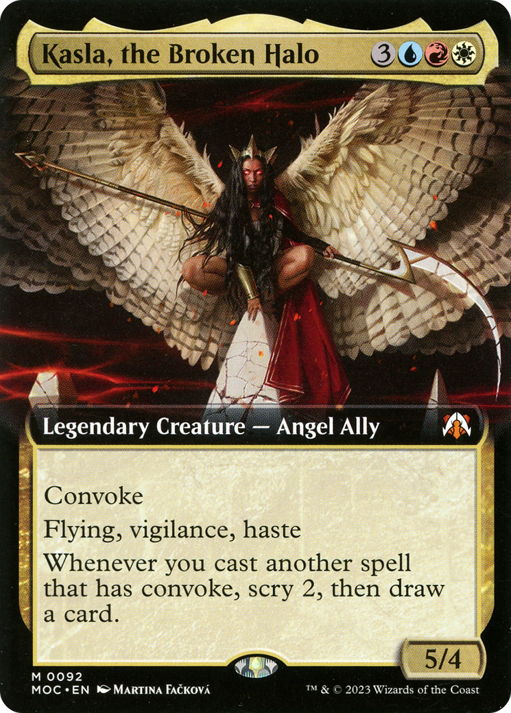 Kasla, the Broken Halo (Extended Art) [March of the Machine Commander] | Jomio and Rueliete's Cards and Comics