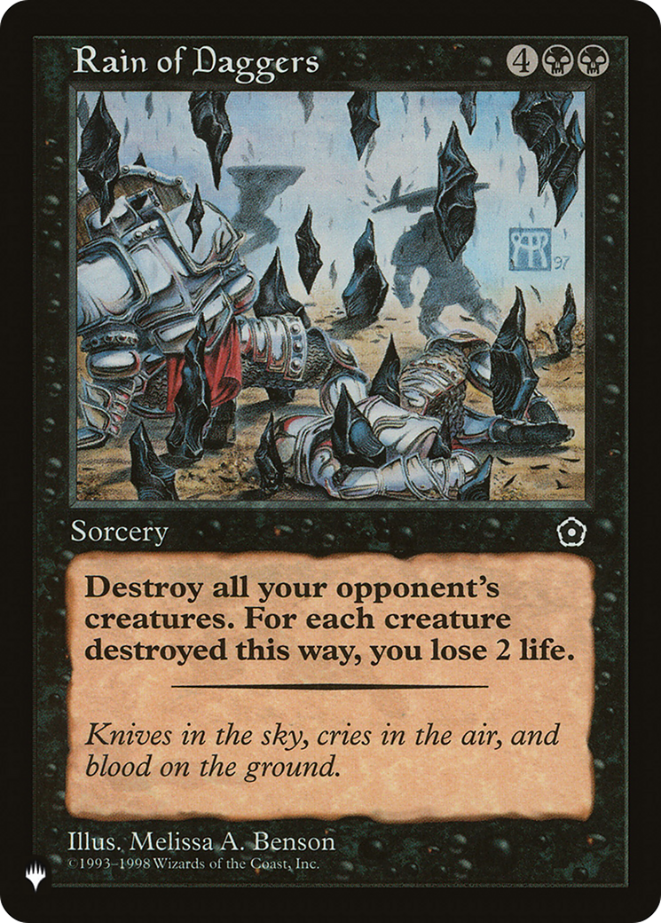 Rain of Daggers [The List] | Jomio and Rueliete's Cards and Comics