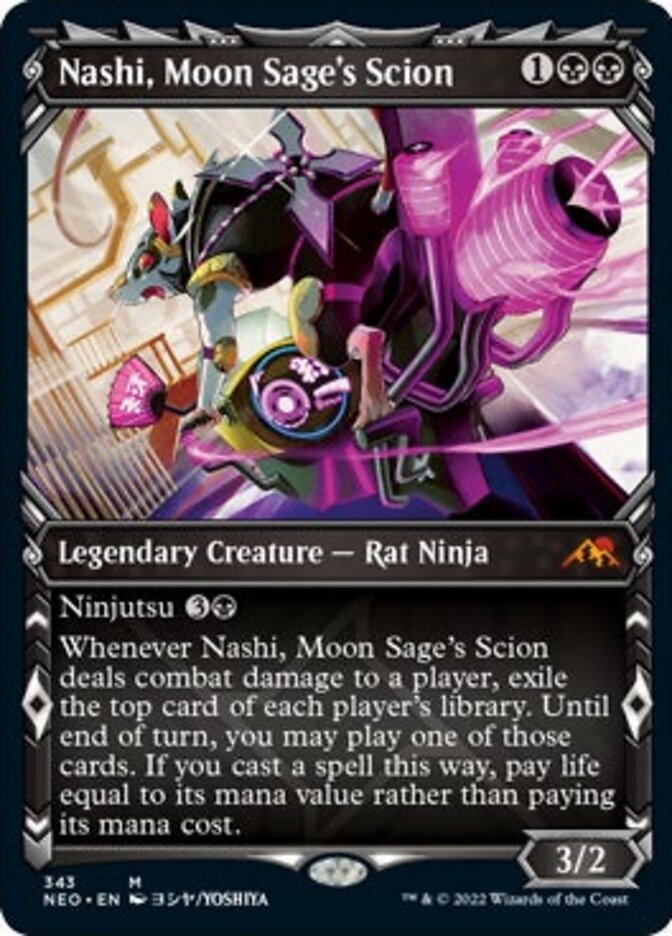 Nashi, Moon Sage's Scion (Showcase Ninja) [Kamigawa: Neon Dynasty] | Jomio and Rueliete's Cards and Comics