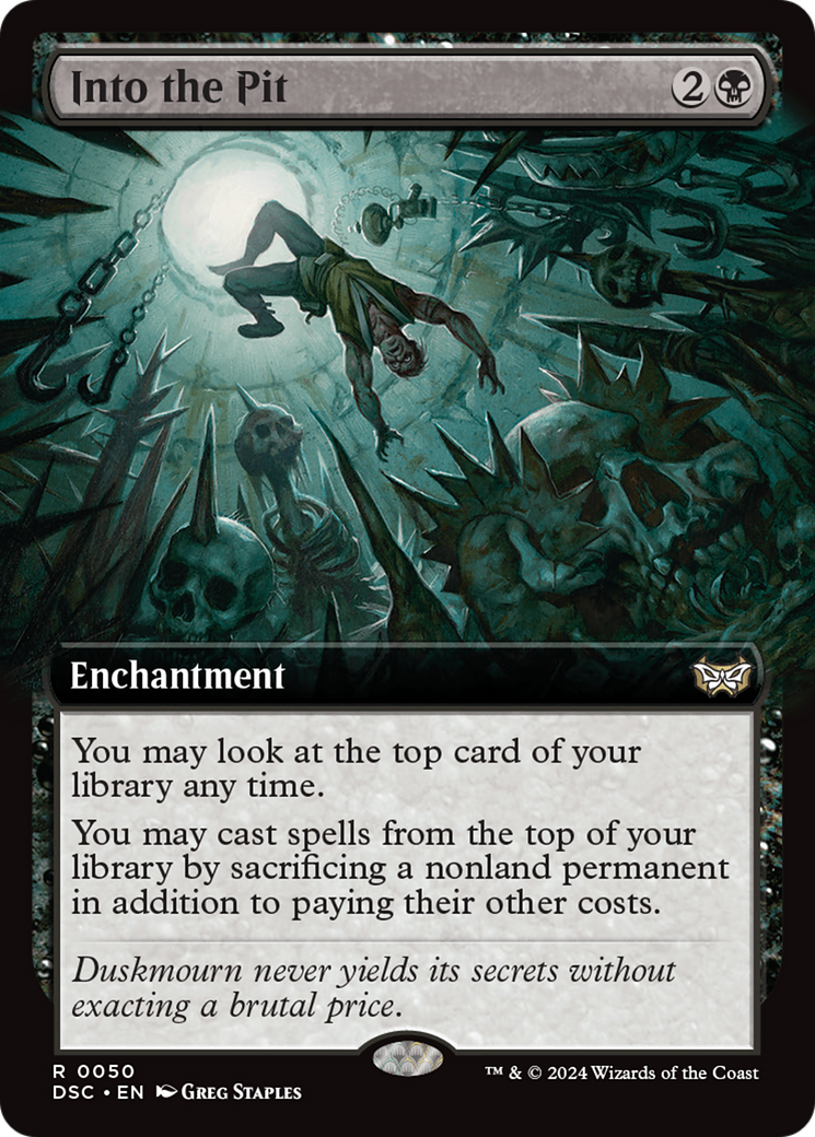 Into the Pit (Extended Art) [Duskmourn: House of Horror Commander] | Jomio and Rueliete's Cards and Comics