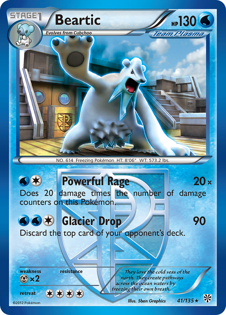 Beartic (41/135) [Black & White: Plasma Storm] | Jomio and Rueliete's Cards and Comics