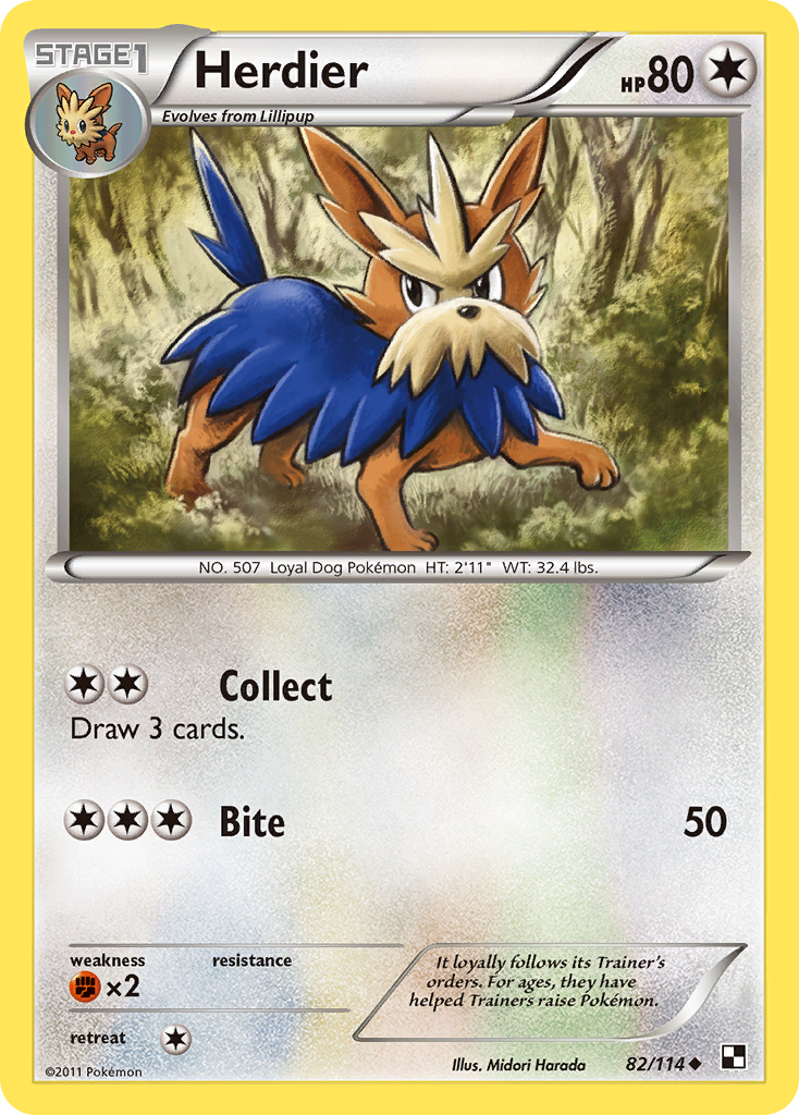 Herdier (82/114) [Black & White: Base Set] | Jomio and Rueliete's Cards and Comics