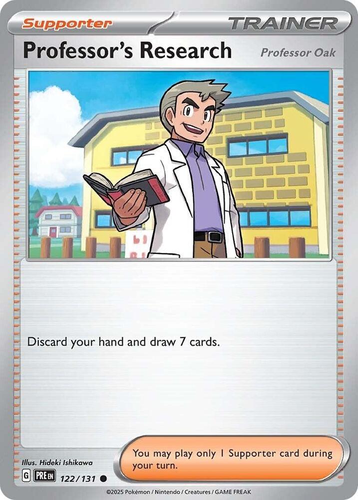 Professor's Research (122/131) [Professor Oak] [Scarlet & Violet: Prismatic Evolutions] | Jomio and Rueliete's Cards and Comics