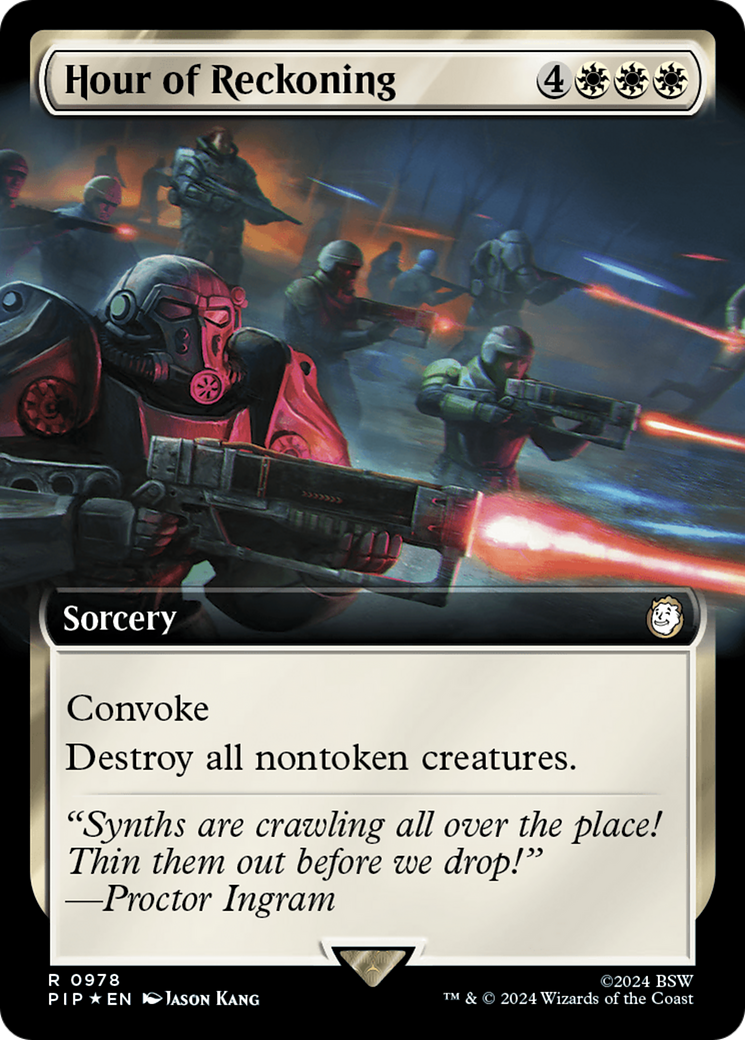 Hour of Reckoning (Extended Art) (Surge Foil) [Fallout] | Jomio and Rueliete's Cards and Comics