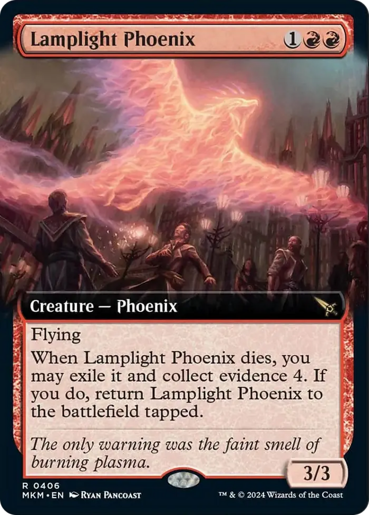 Lamplight Phoenix (Extended Art) [Murders at Karlov Manor] | Jomio and Rueliete's Cards and Comics