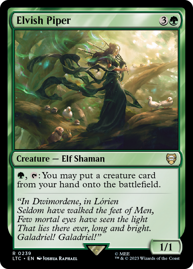 Elvish Piper [The Lord of the Rings: Tales of Middle-Earth Commander] | Jomio and Rueliete's Cards and Comics